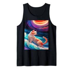 Realistische Aquarell-Katzenfarbe, buntes Katzen-Shirt Tank Top von CrazyCat Kitten Meow Lovers Cat Silhouette Apparel