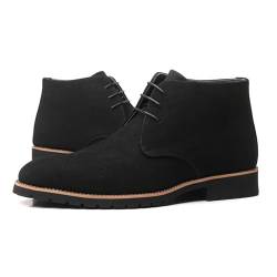 Crazynekos Herren Casual Chukka Dress Boot Slip-on Classic Dress Ankle Boots, Schwarz , 45 EU von Crazynekos