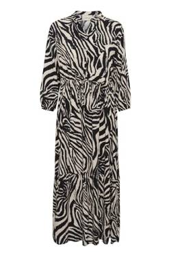 Cream Kleid CRAlora Damen Kleid 3/4 Arm Print Maxikleid Casual Maxi A-Linie Boho Wild Animal Stripes S/M von Cream