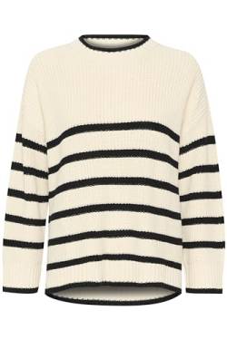 Cream Strickpullover CRMuka Eggnog w. Black Stripe L von Cream