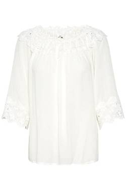 Cream & Co. Damen Crbea Stickerei Englische Bluse, schneeweiß, 38 von Cream