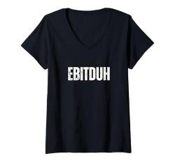 Damen Ebitduh T-Shirt mit V-Ausschnitt von Creamala - Buchhalterin