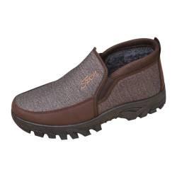 CreoQIJI Schuhe Herren Slipper 48 [Eroberer] Warme und Schneestiefel Mode in der Kälte Coole Schuhe Herren (Brown, 41) von CreoQIJI