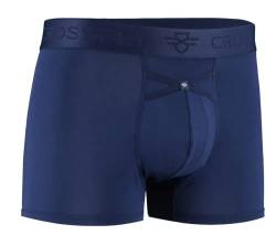 Crossfly Herren Unterwäsche IKON 3" Trunks 24h Komfort & Innovativ Clever Accessoire Atmungsaktiv & Weich Marineblau/Anthrazit/Schwarz, S, M, L, XL, navy, S von Crossfly