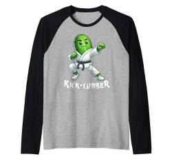 Lustige Gurke Karate Athlet Kick-Cumber Jungen Mädchen Kinder Raglan von Cucumber Karate byAxisone