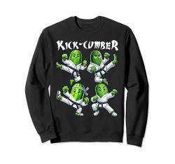 Lustige Gurke Karate Kick-Cumber Athlete Jungen Mädchen Kinder Sweatshirt von Cucumber Karate byAxisone