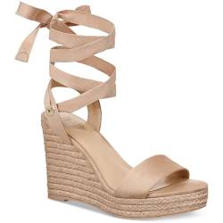 INC Maxx Damen-Sandalen aus Wildlederimitat, offener Zehenbereich, Keilabsatz, Blush Mc, 38.5 EU von CufflinksInc