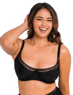 Curvy Kate Damen Erstklassiges Balconette-Bikinioberteil Bikini, Blickdicht, Schwarz, 90D von Curvy Kate