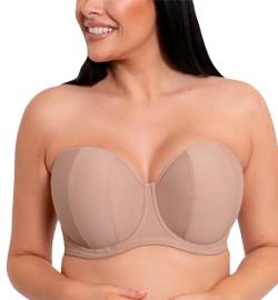 Curvy Kate Damen Luxuriöser trägerloser BH, Latte, 85H von Curvy Kate