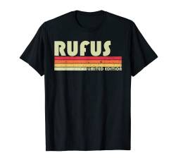 RUFUS Geschenk Name personalisiert lustig Retro Vintage Geburtstag T-Shirt von Custom Men Dad Boy Husband Christmas 80s 90s Style