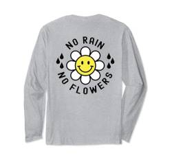 Kein Regen, keine Blumen, Happy Smiling Smile Face Daisy Flower T-Shirt Langarmshirt von Cute 80s Smile Happy Tee