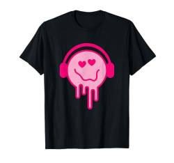 Melting Smile Lustiges lächelndes, geschmolzenes, tropfendes, glückliches Gesicht T-Shirt von Cute 80s Smile Happy Tee