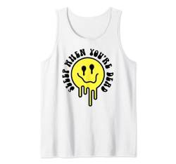 Melting Yellow Smile Face Shirt Melted Dripping Happy Face Tank Top von Cute 80s Smile Happy Tee