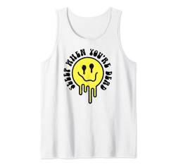 Melting Yellow Smile Face Shirt Melted Dripping Happy Face Tank Top von Cute 80s Smile Happy Tee