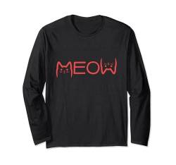 Cat Meow Lustiges Kätzchen für Katzenliebhaber Langarmshirt von Cute And Funny Cat Zajoo