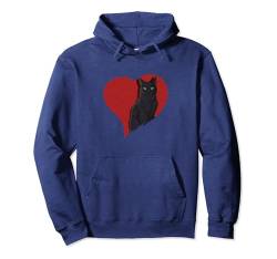 Liebevolle Katze in einem Herzen, niedlich, lustig, Katzenliebhaber Pullover Hoodie von Cute And Funny Cat Zajoo