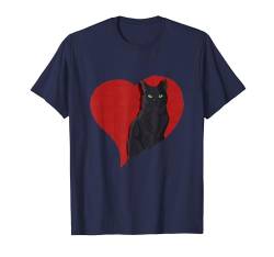 Liebevolle Katze in einem Herzen, niedlich, lustig, Katzenliebhaber T-Shirt von Cute And Funny Cat Zajoo