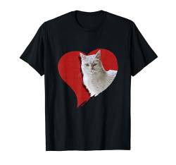 Liebevolle Katze in einem Herzen, niedlich, lustig, Katzenliebhaber T-Shirt von Cute And Funny Cat Zajoo