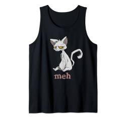 Lustige Meh Cat Grumpy And Sarkastic Cat Lover Tank Top von Cute And Funny Cat Zajoo