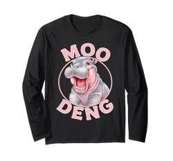 Süßes Baby-Nilpferd Moo Deng Nilpferd Langarmshirt von Cute Baby Hippo Moo Deng Hippopotamus