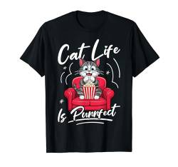 Cat Life Is Punnfect Katzenliebhaber Katzen Zitat Lustiger Katzenbesitzer T-Shirt von Cute Cat Lover Gifts And Cat Owner Shirts