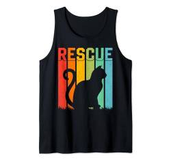 Rettungskatzen Vintage Katzenliebhaber Zitat Lustiger Katzenbesitzer Tank Top von Cute Cat Lover Gifts And Cat Owner Shirts