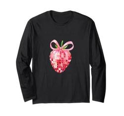 Kirschen Rosa Schleife Kokette Ästhetik Y2K Cherry Girl Damen Langarmshirt von Cute Coquette Bows Pink Red Cherry Strawberry