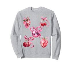 Rosa Schleife Coquette Aesthetics Y2K Discokugel Mädchen Damen Sweatshirt von Cute Coquette Bows Pink Red Cherry Strawberry