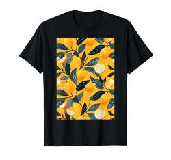 Pattern Art Zitronenfrucht Minimalistisch T-Shirt von Cute Fruit Pattern Art Minimalist (Lemon)