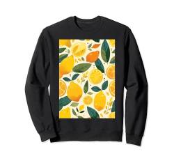 Zitronenmuster Kunst Süße Frucht Sweatshirt von Cute Fruit Pattern Art Minimalist (Lemon)