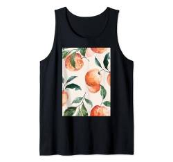 Pastell Obst Muster Kunst Pfirsich Tank Top von Cute Fruit Watercolor Pattern Graphic (Peach)