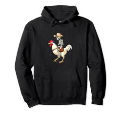 Cowboy Skelett Reiten Huhn Lustig Halloween Pullover Hoodie von Cute Halloween Apparel