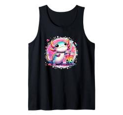 Axolotl Boba Tea Anime Japanische Kinder Teen Mädchen Frauen Kawaii Tank Top von Cute Kawaii Stuff Japanese Aesthetic Anime Manga