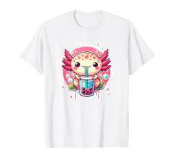 Axolotl Bubble Boba Tee Anime Süßer Kawaii Manga Axolotl T-Shirt von Cute Kawaii Stuff Japanese Aesthetic Anime Manga