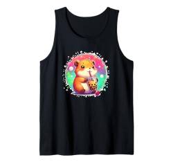 Capybara Boba Tea Anime Japanische Kinder Teen Mädchen Frauen Kawaii Tank Top von Cute Kawaii Stuff Japanese Aesthetic Anime Manga