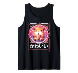 Capybara trinkt Boba Bubble Tea Süßer Anime Kawaii Capybara Tank Top von Cute Kawaii Stuff Japanese Aesthetic Anime Manga