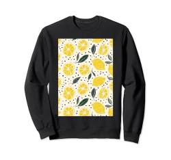 Niedliches Fruchtmuster Kunst Zitrone Sweatshirt von Cute Pattern Art Minimalist Graphic (Lemon)