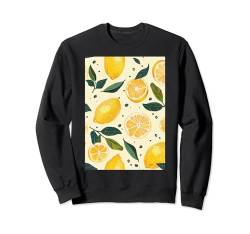 Niedliches Muster Kunst Obst Zitrone Sweatshirt von Cute Pattern Art Minimalist Graphic (Lemon)