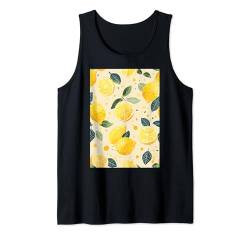 Zitronenmuster Kunst Obst Tank Top von Cute Pattern Art Minimalist Graphic (Lemon)