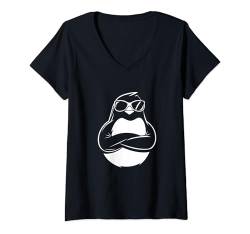 Damen Cooles Pinguin-Outfit, niedlicher Tier-Zoo, Arkti T-Shirt mit V-Ausschnitt von Cute Penguin Summer Outfit