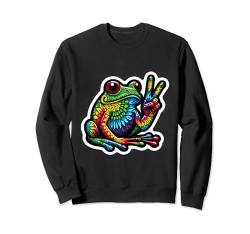 Cooles Peace Frog Tie Dye T-Shirt für Jungen und Mädchen Frauen Männer Sweatshirt von Cute Tie Dye Peace Sign Shirt - Tie Dye T shirts