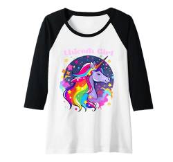 Damen Einhorn-Mädchen, Fantasy-Grafik Raglan von Cute Unicorn Outfit Gifts Girls Women