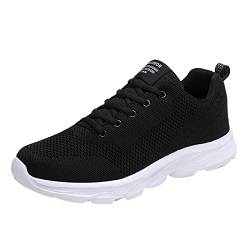 Sportschuhe Herren Schwarz Outdoor Walkingschuhe Shoes Atmungsaktive Jogging Sneaker Joggingschuhe Bequeme Leichtes Trailrunning Turnschuhe Fashion Fitness Sneakers Schuhe von Cvanxluy