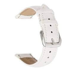 Uhrenarmband 12mm-24mm Uhrenarmband Leder Armbanduhr-Armband Weiß, 20mm von Cycat