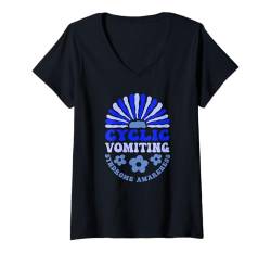 Damen Zyklisches Erbrechen-Syndrom T-Shirt mit V-Ausschnitt von Cyclic Vomiting Syndrome Awareness