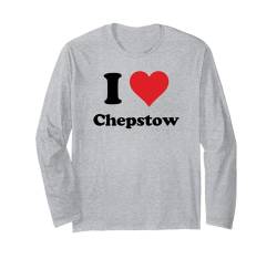 I Heart Chepstow Wales Love Welsh Cymru Souvenir Langarmshirt von Cymru Cities Towns Tourism Merch Tees And Stuff