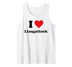 I Heart Llangattock Wales Love Welsh Cymru Souvenir Tank Top von Cymru Cities Towns Tourism Merch Tees And Stuff