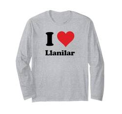 I Heart Llanilar Wales Love Welsh Cymru Souvenir Langarmshirt von Cymru Cities Towns Tourism Merch Tees And Stuff