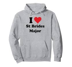 I Heart St Brides Major Wales Love Welsh Cymru Souvenir Pullover Hoodie von Cymru Cities Towns Tourism Merch Tees And Stuff