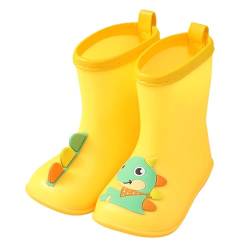 DACONGMING Gummistiefel Kinder Hohe wasserdichte Regenstiefel für Jungen und Mädchen Kinder Regen Stiefel Gummistiefel Kinder Regenschuhe Bequeme Einfarbig/Cartoon-Druck Kinder Regen Stiefel von DACONGMING